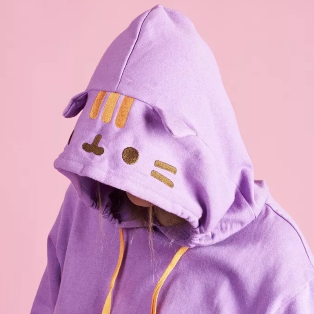 Pusheen Purple Bat Hoodie, unisex medium, like new - Picture 11 of 11
